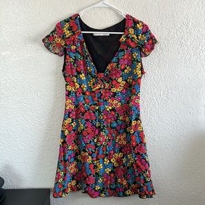 Zara ruffle cap sleeve mini dress